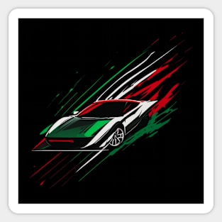 Sport Car Dark Green Design Sticker